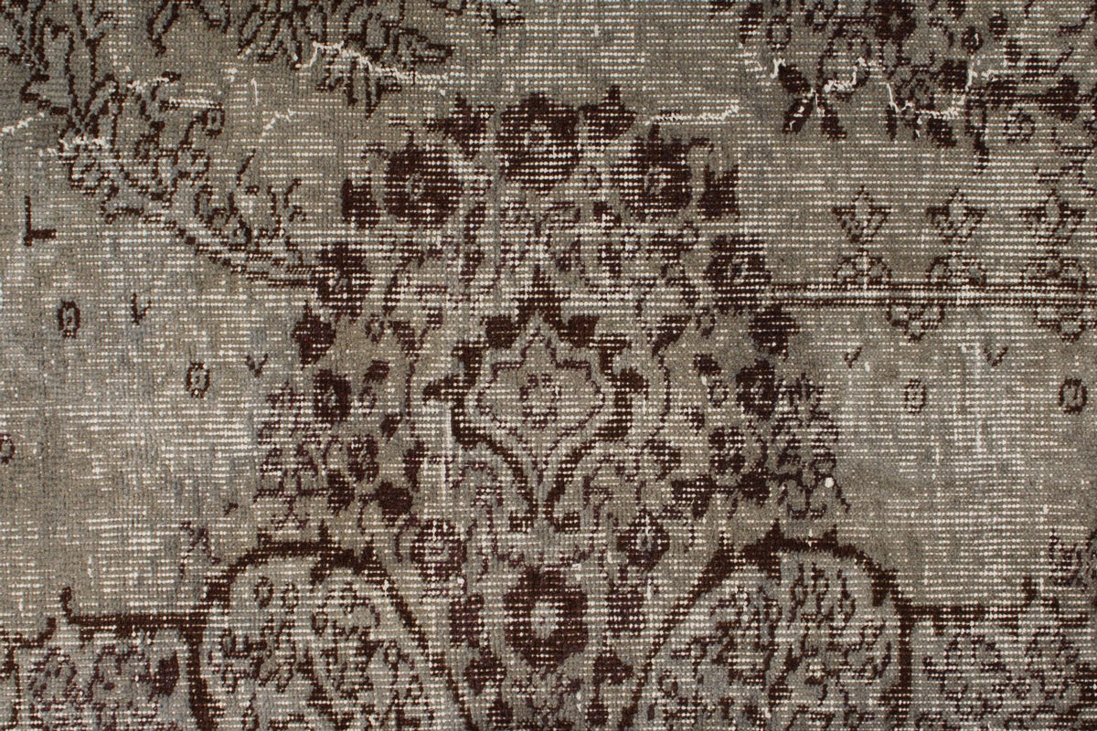 6x9 Gray Turkish Overdyed Rug
