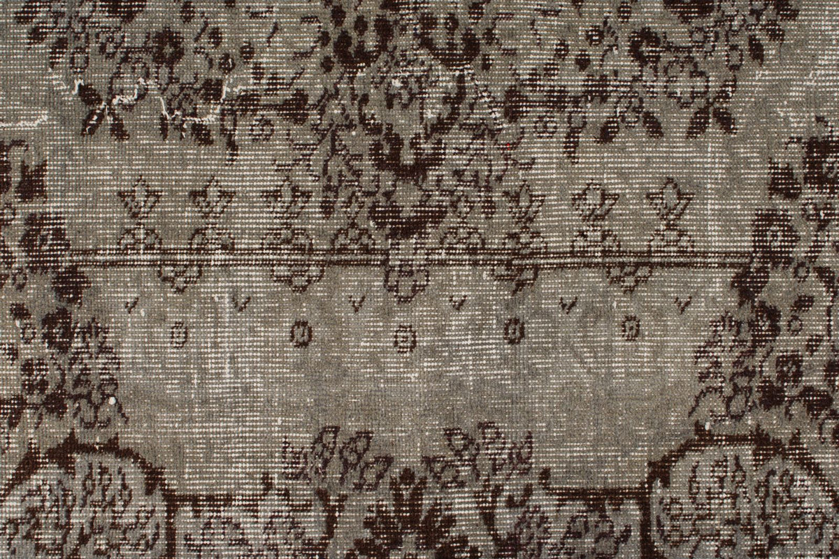 6x9 Gray Turkish Overdyed Rug