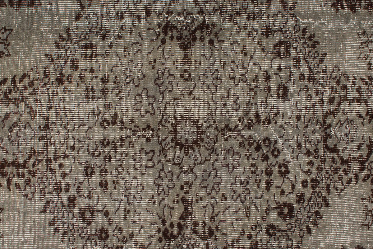 6x9 Gray Turkish Overdyed Rug