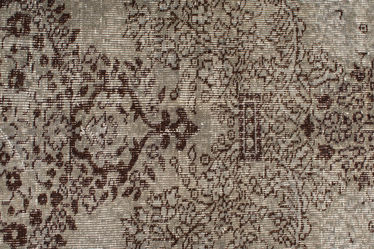 6x9 Gray Turkish Overdyed Rug