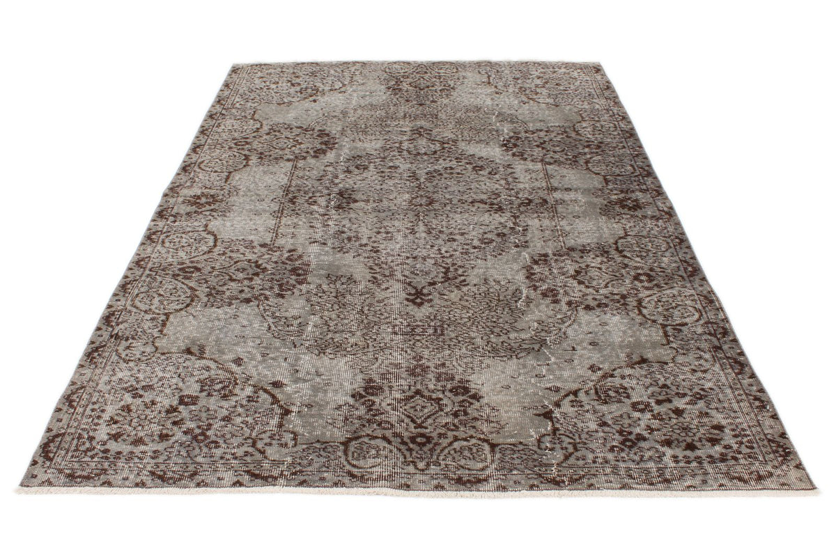 6x9 Gray Turkish Overdyed Rug