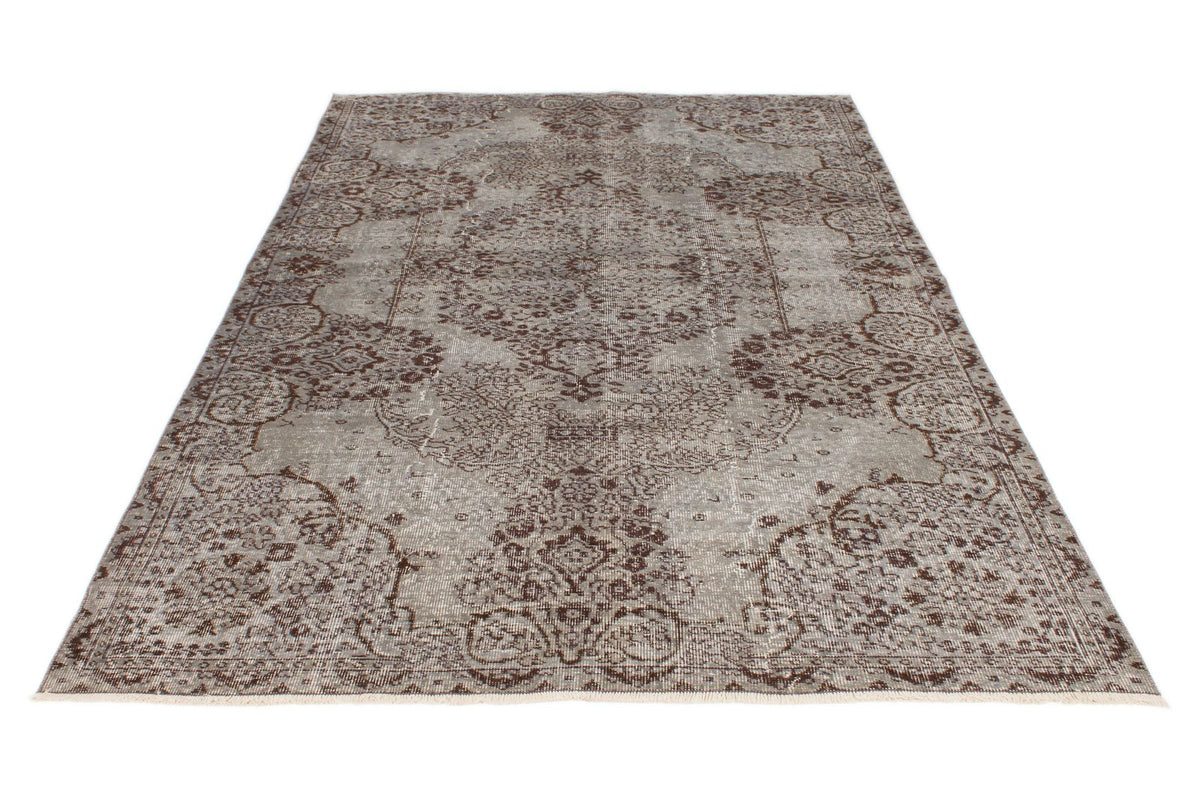 6x9 Gray Turkish Overdyed Rug