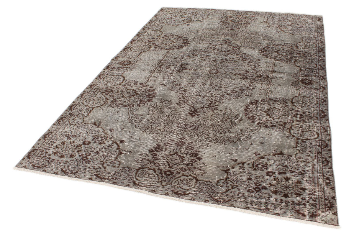 6x9 Gray Turkish Overdyed Rug