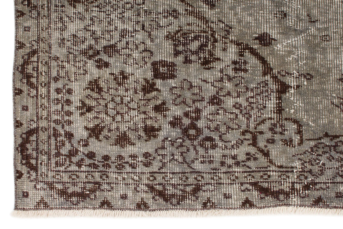 6x9 Gray Turkish Overdyed Rug