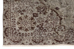 Vintage Handmade 6x9 Gray and Gray Anatolian Turkish Overdyed Distressed Area Rug