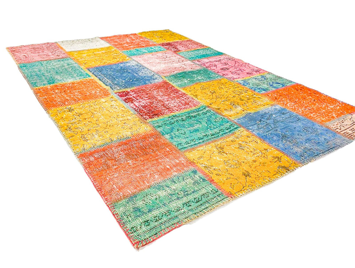 5x8 Multicolor Turkish Patchwork Rug