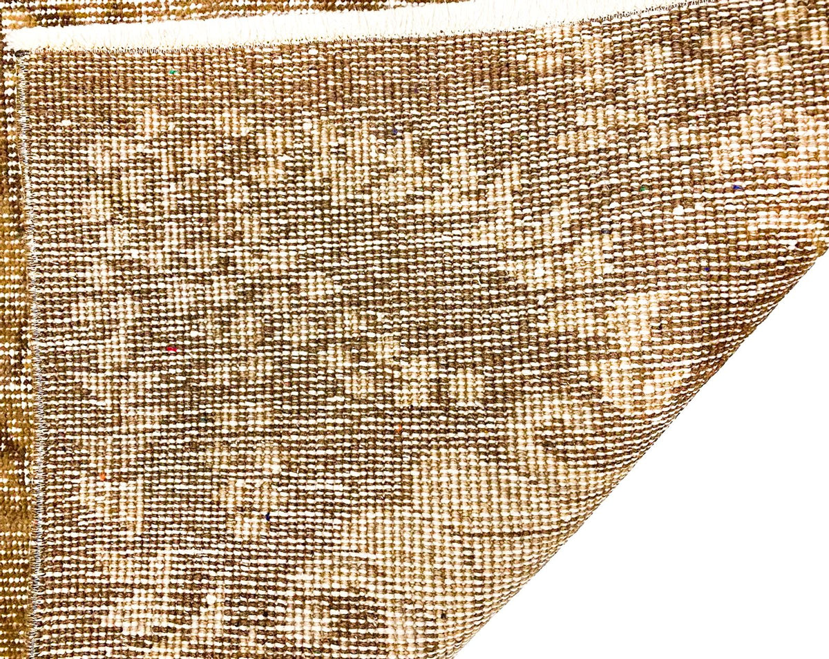 6x9 Beige and Brown Turkish Overdyed Rug