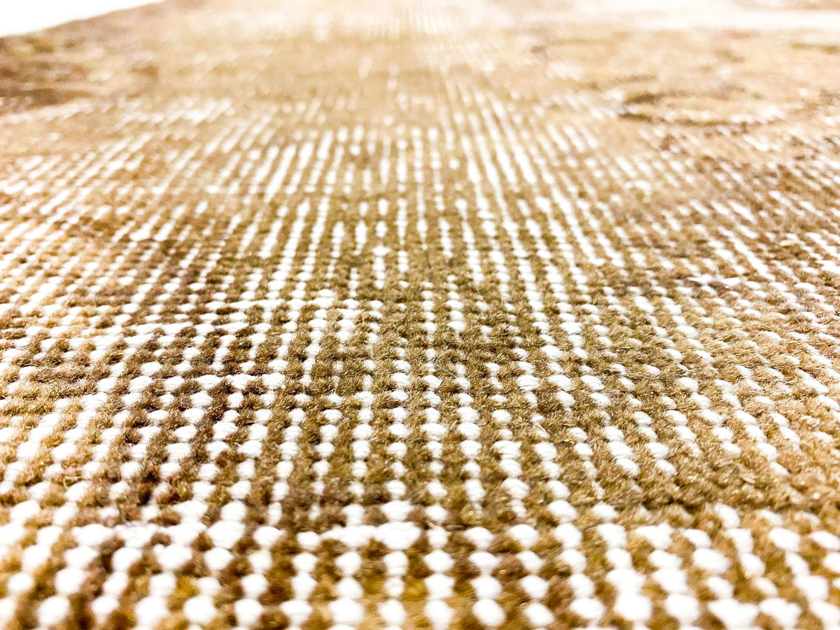6x9 Beige and Brown Turkish Overdyed Rug