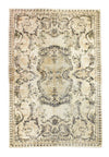 Vintage Handmade 5x7 Beige and Brown Anatolian Turkish Overdyed Distressed Area Rug