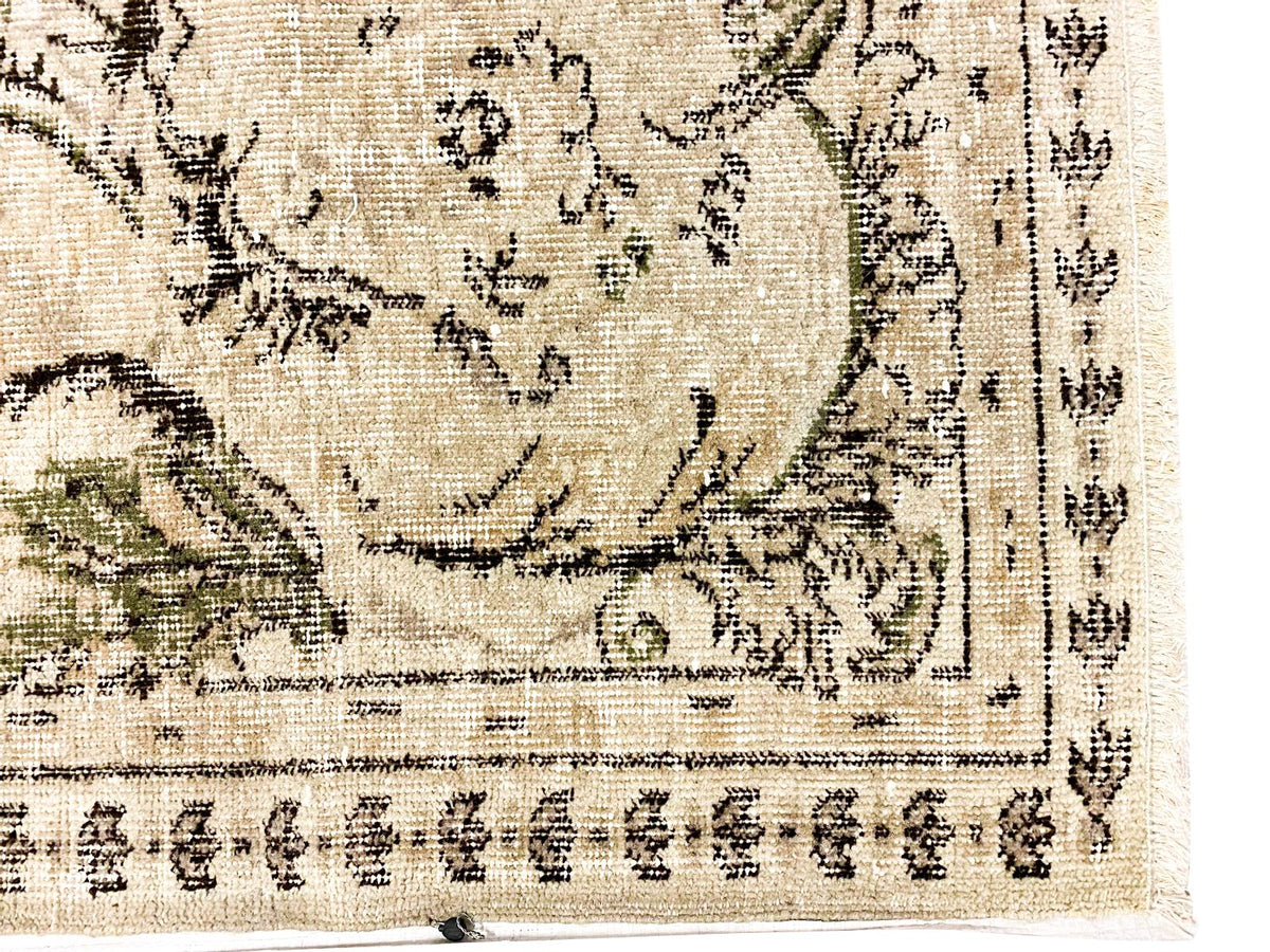 5x7 Beige and Brown Turkish Overdyed Rug