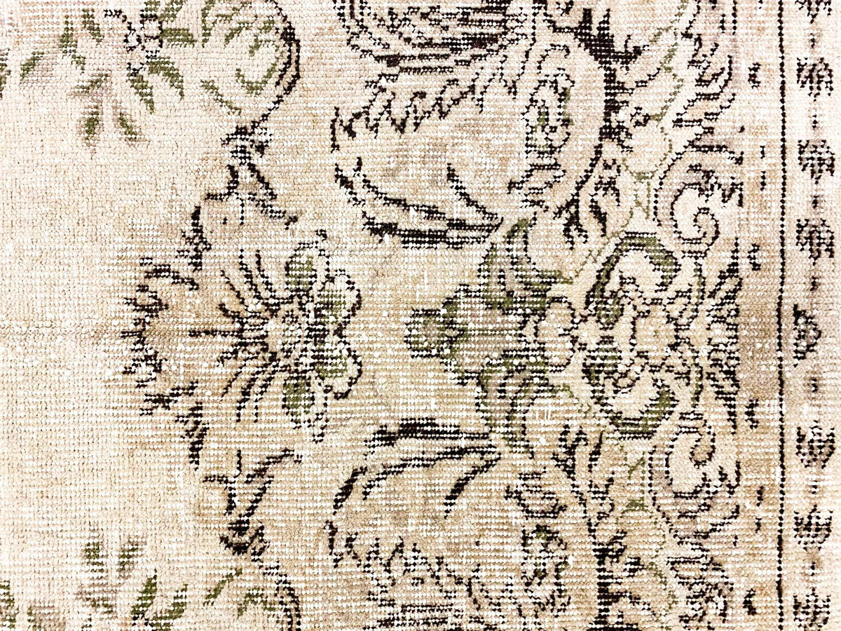 5x7 Beige and Brown Turkish Overdyed Rug