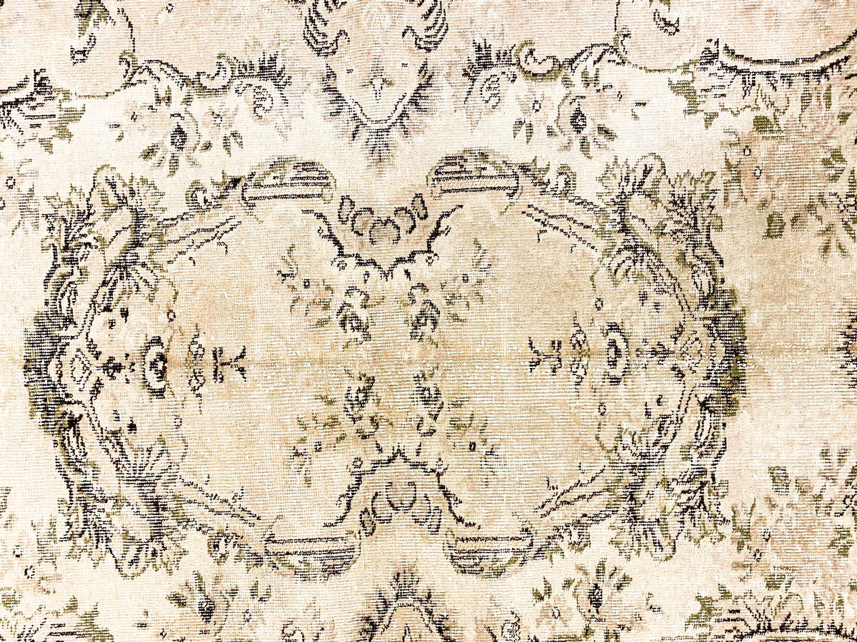 5x7 Beige and Brown Turkish Overdyed Rug