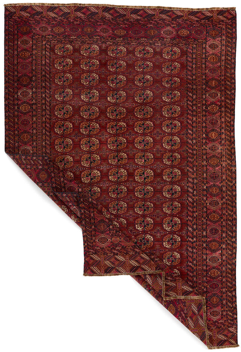 7x11 Camel and Brown Anatolian Tribal Rug