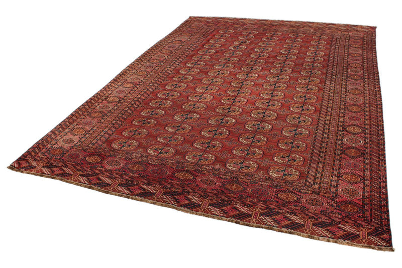 7x11 Camel and Brown Anatolian Tribal Rug