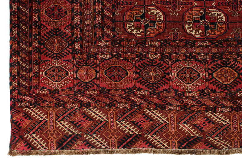 7x11 Camel and Brown Anatolian Tribal Rug