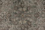 6x10 Gray and Green Turkish Overdyed Rug