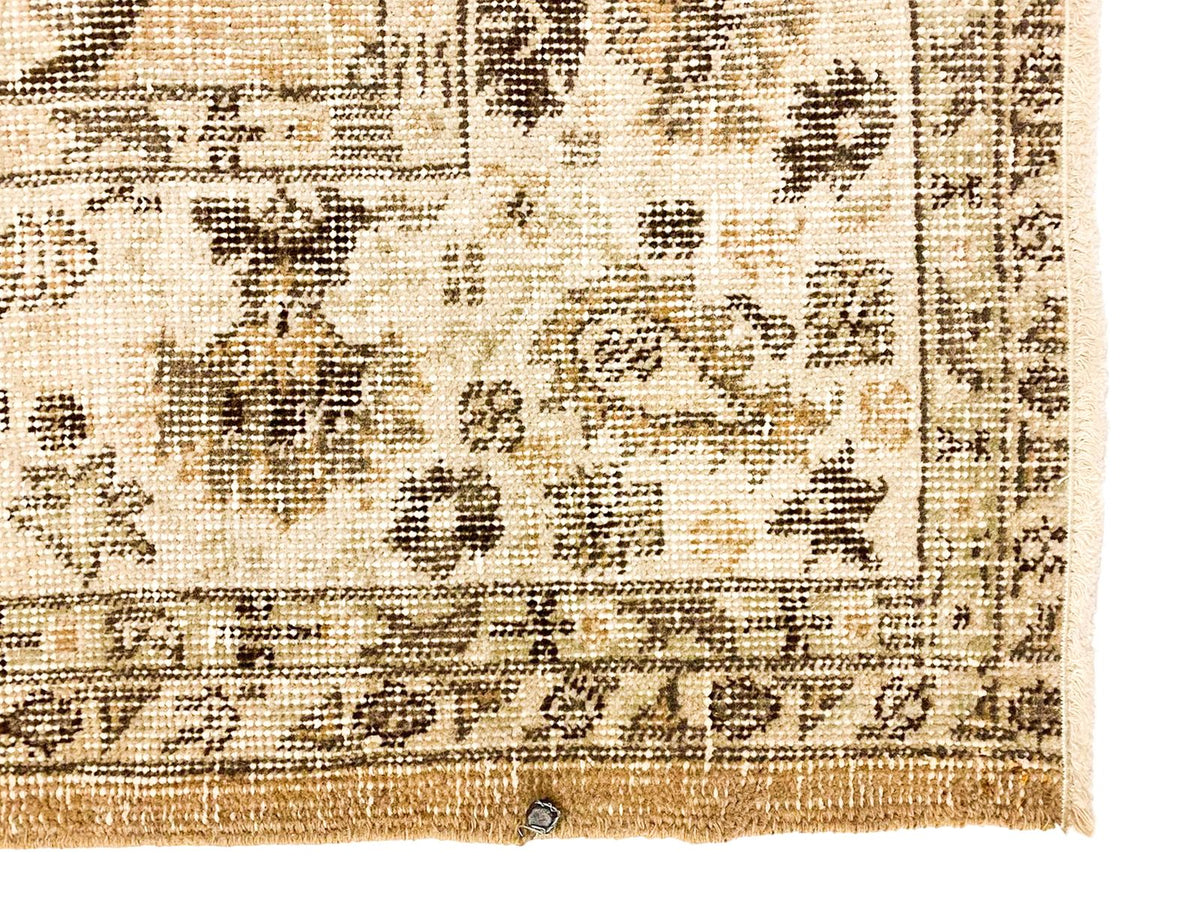 6x10 Beige and Brown Turkish Overdyed Rug