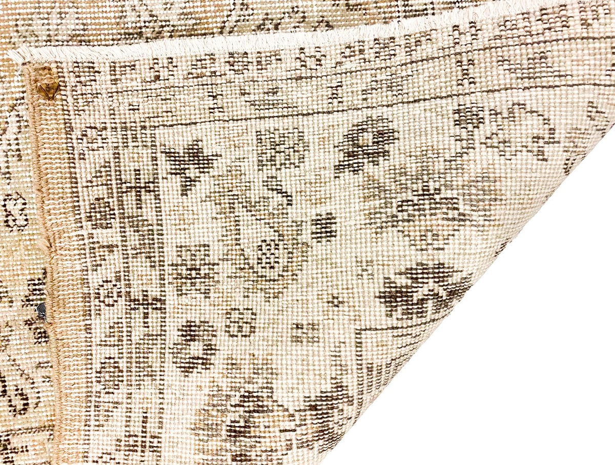 6x10 Beige and Brown Turkish Overdyed Rug