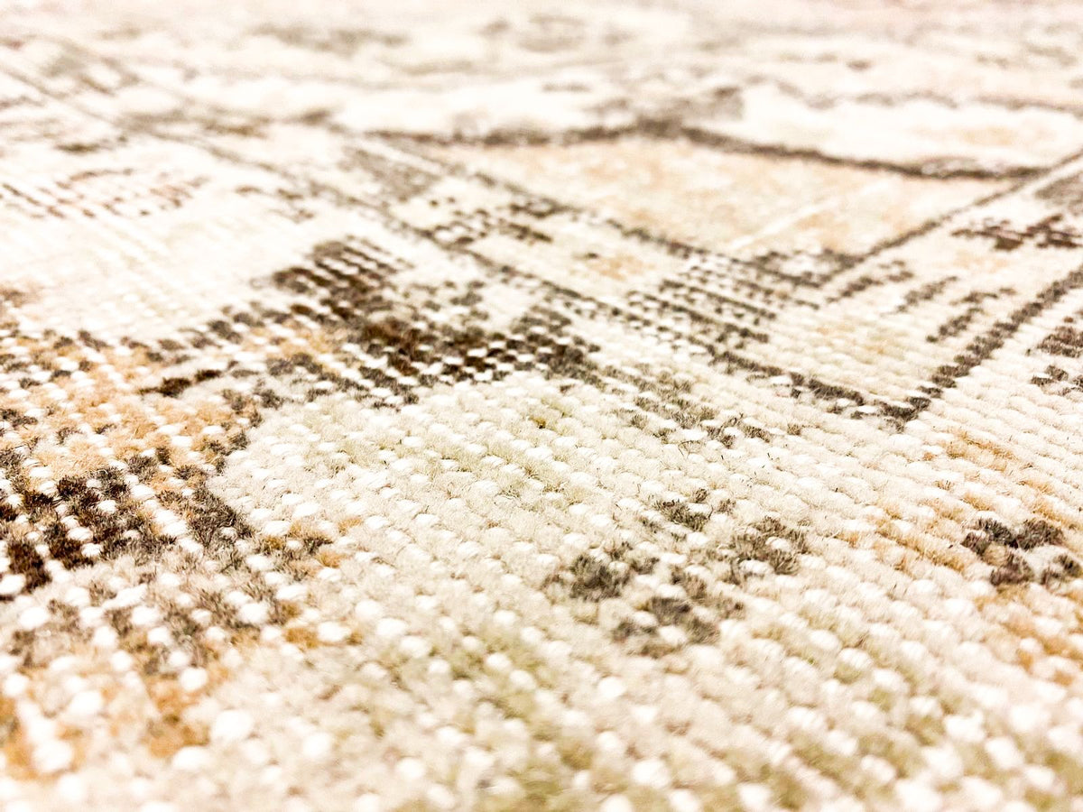 6x10 Beige and Brown Turkish Overdyed Rug