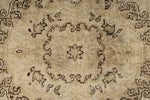 6x10 Beige and Ivory Turkish Overdyed Rug