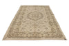 6x10 Beige and Ivory Turkish Overdyed Rug