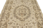 6x10 Beige and Ivory Turkish Overdyed Rug