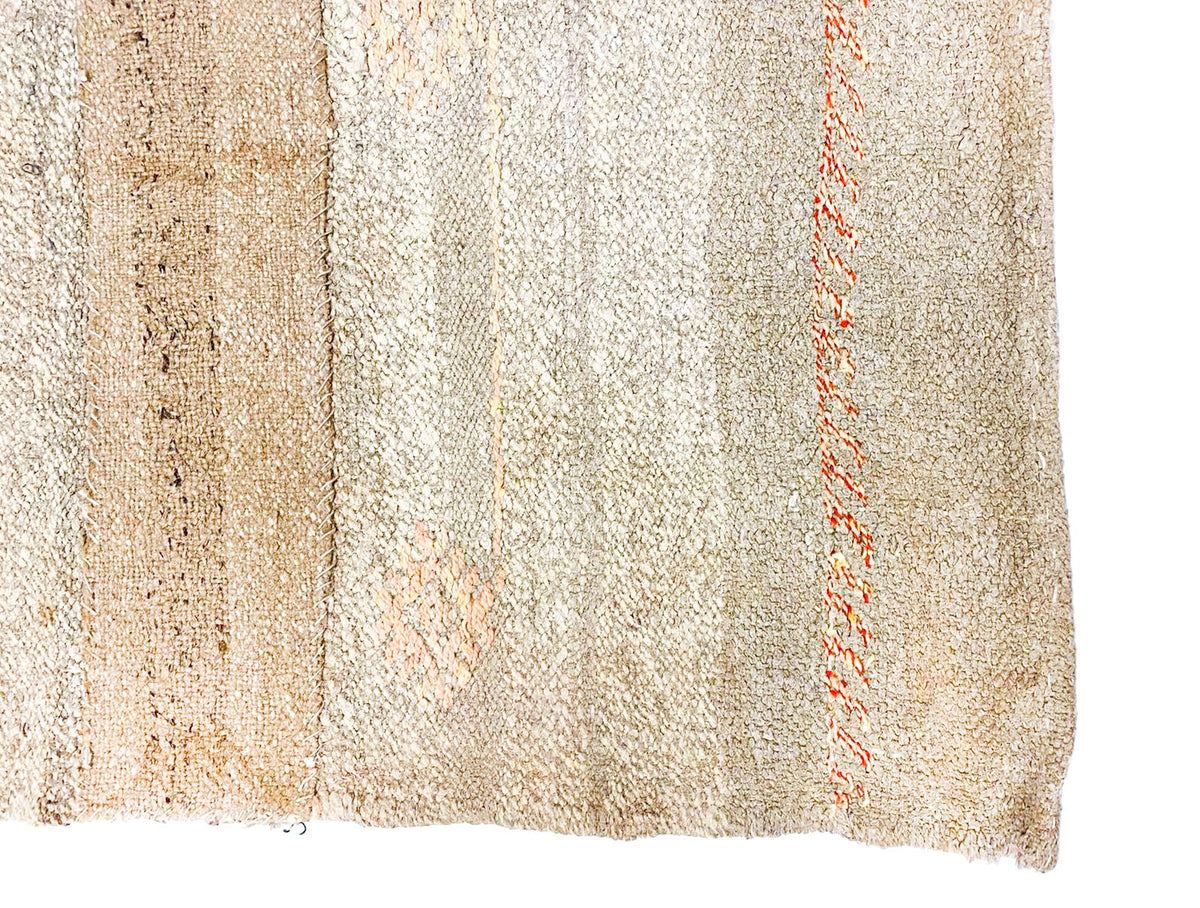 6x9 Beige and Ivory Turkish Tribal Rug