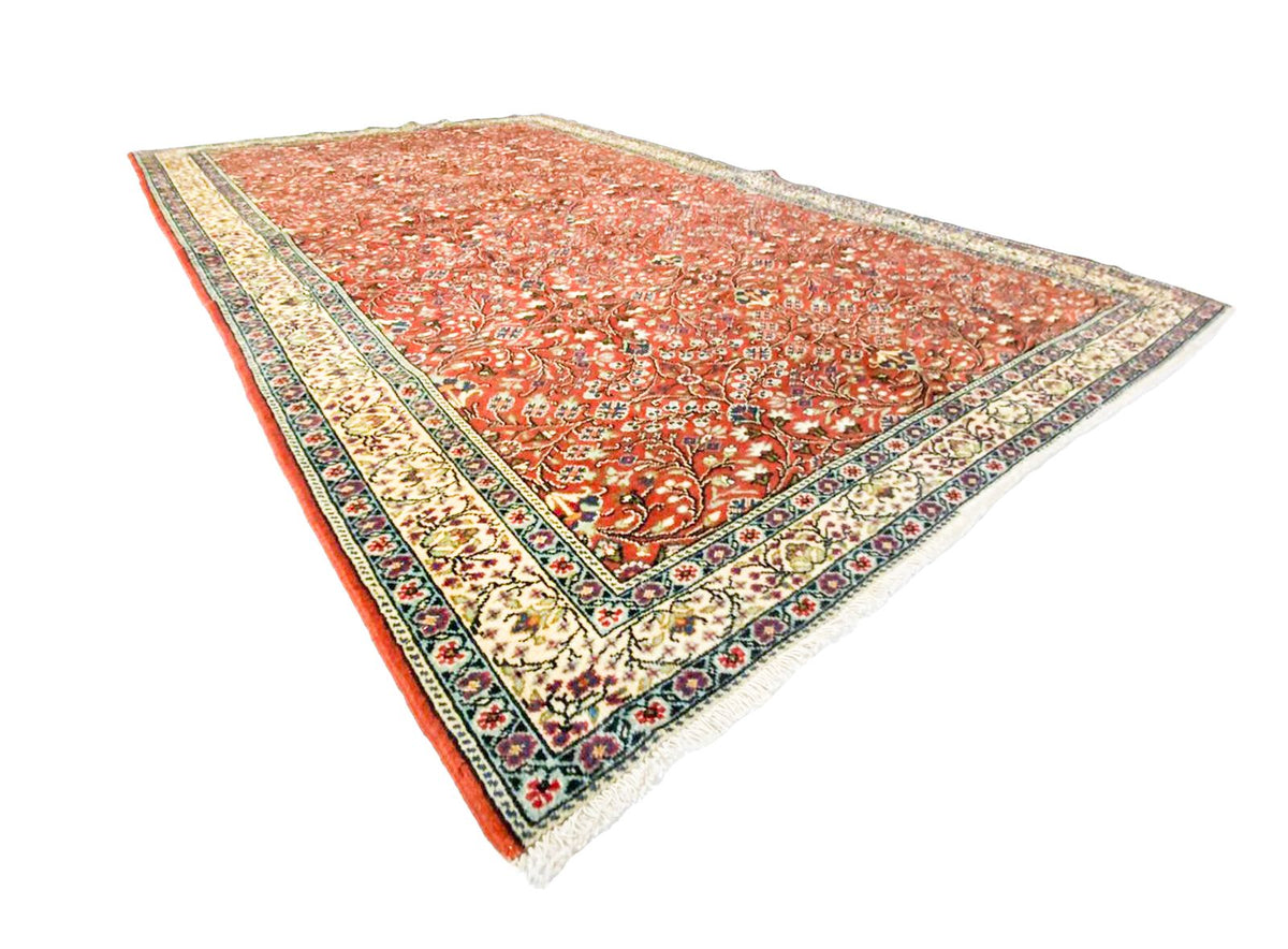 5x7 Red and Ivory Turkish Traditional Rug