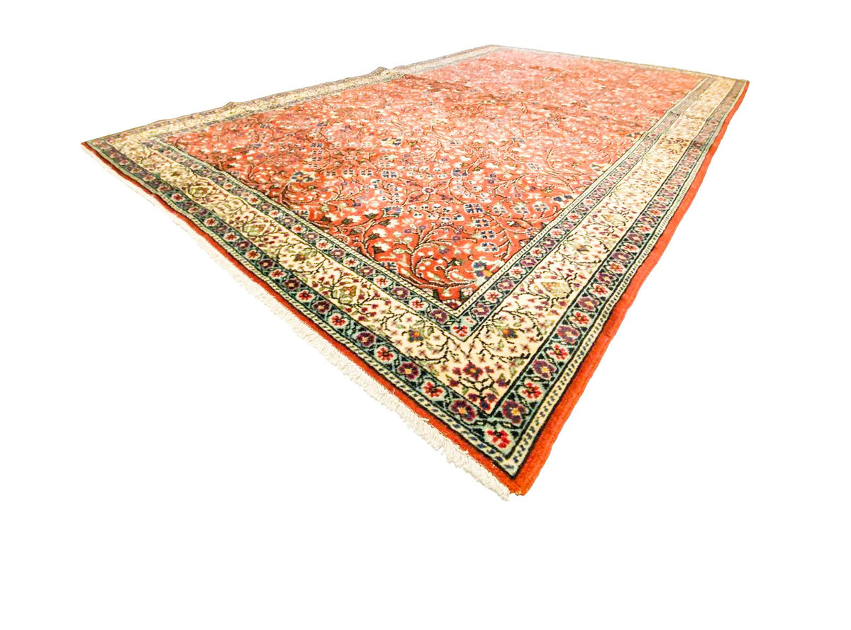 5x7 Red and Ivory Turkish Traditional Rug