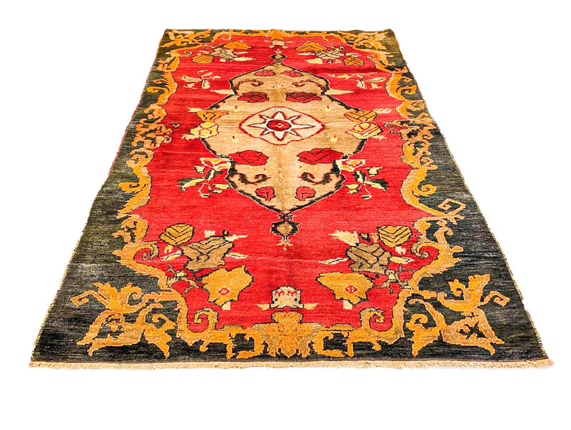 5x8 Red and Brown Turkish Traditional Rug