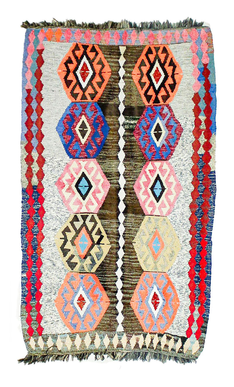 4x7 Multicolor Turkish Tribal Rug