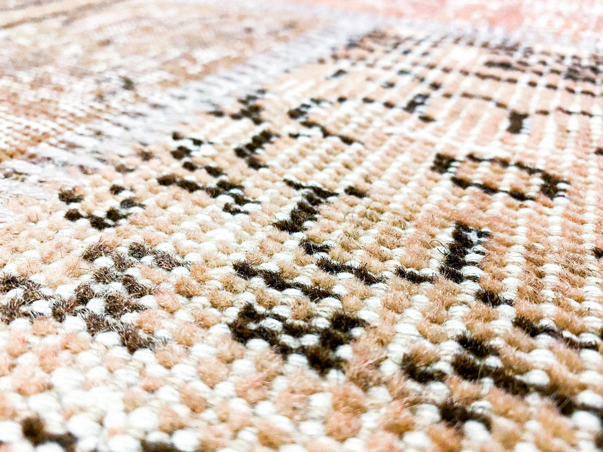 5x8 Pink and Brown Turkish Patchwork Rug