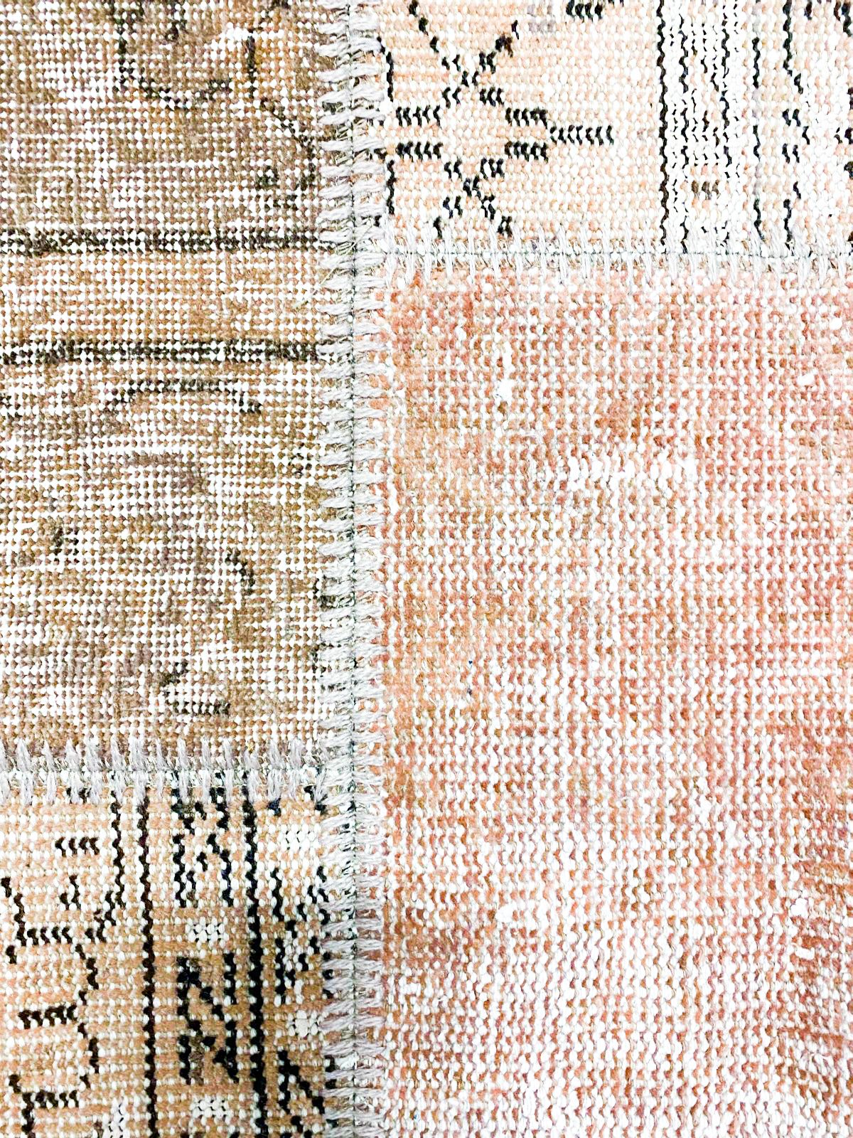 5x8 Pink and Brown Turkish Patchwork Rug