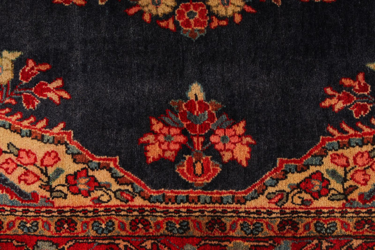 4x7 Navy and Red Persian Traditional Rug