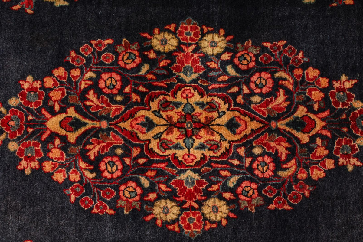 4x7 Navy and Red Persian Traditional Rug