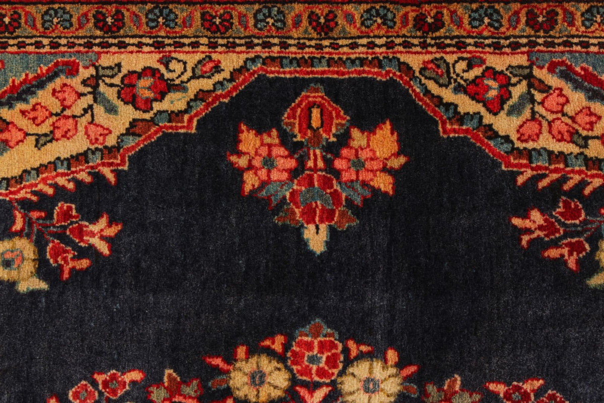 4x7 Navy and Red Persian Traditional Rug