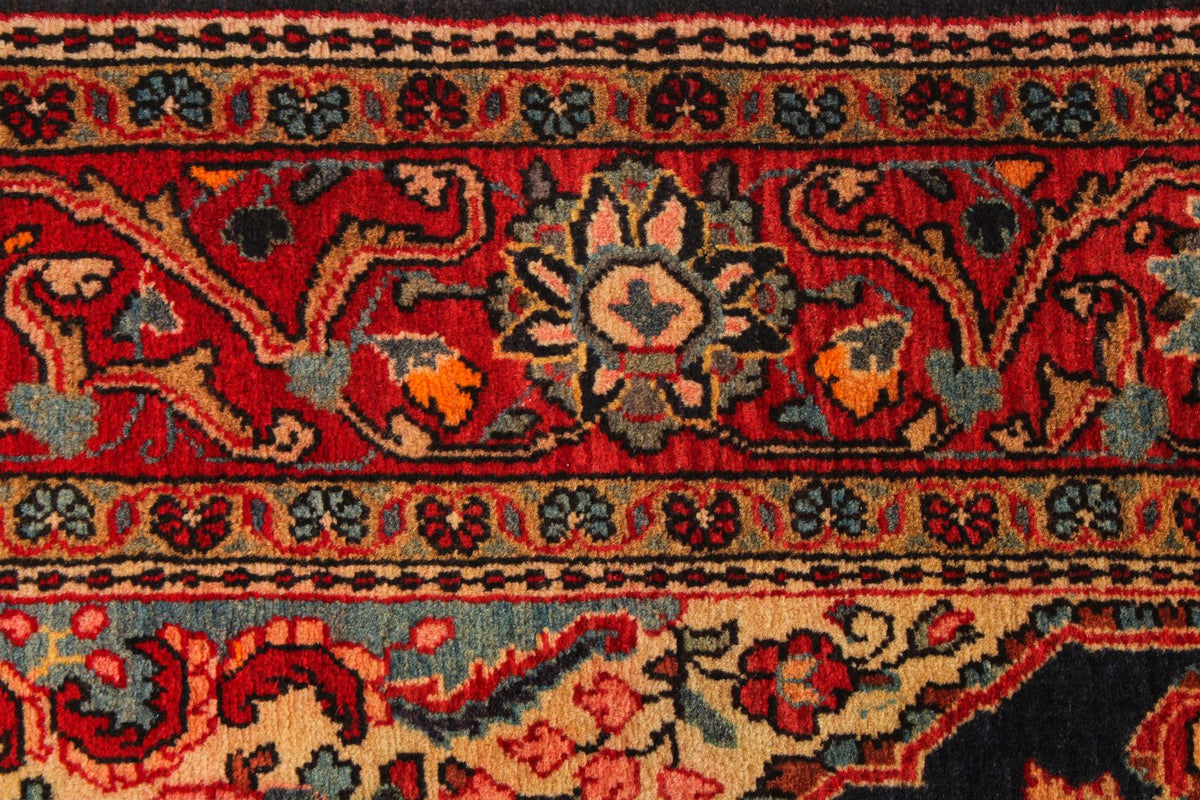 4x7 Navy and Red Persian Traditional Rug