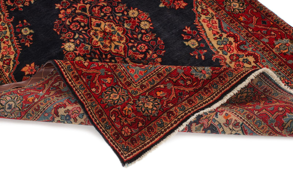 4x7 Navy and Red Persian Traditional Rug