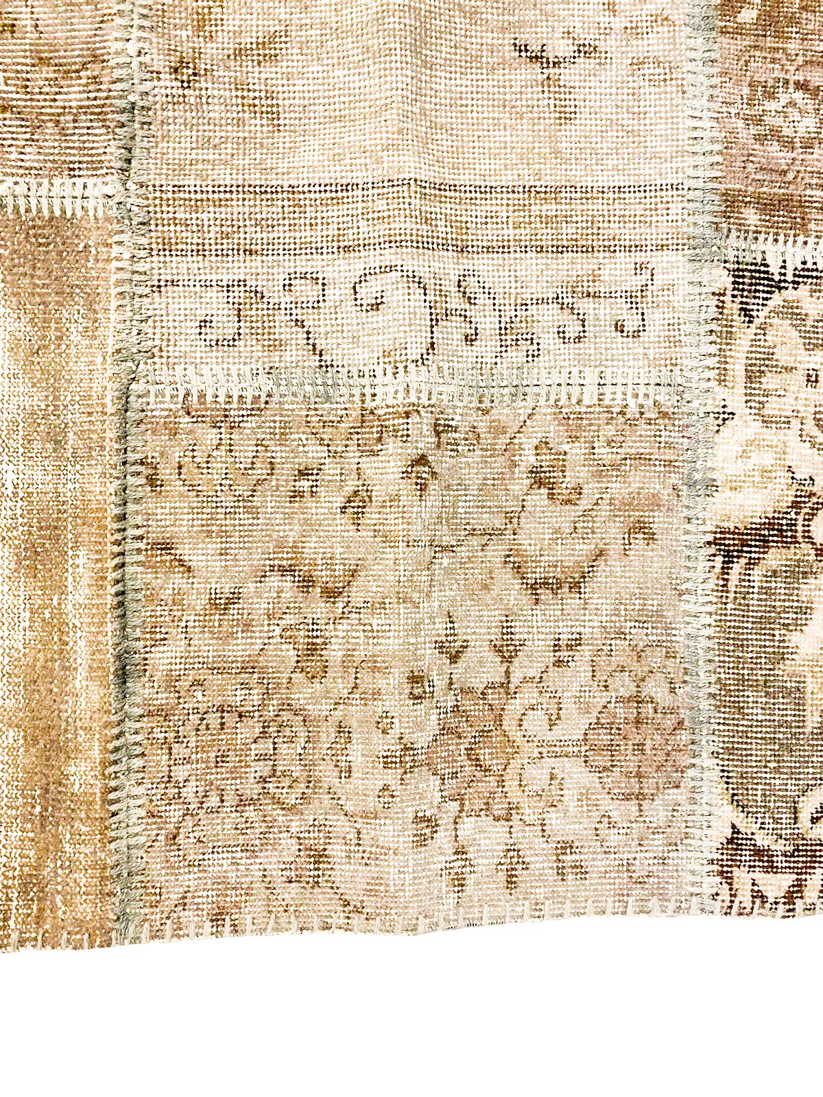 5x8 Gray and Brown Turkish Patchwork Rug