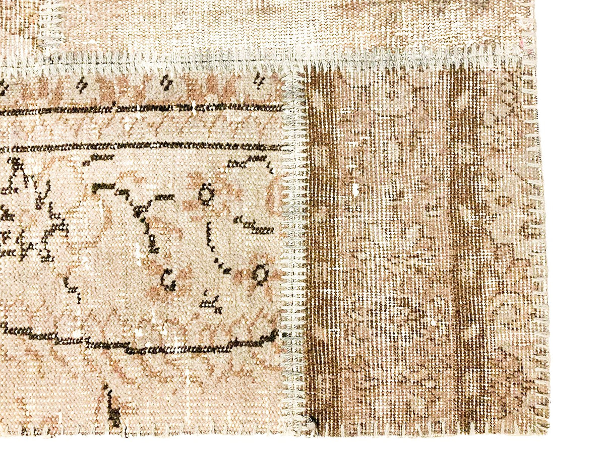 5x8 Gray and Brown Turkish Patchwork Rug