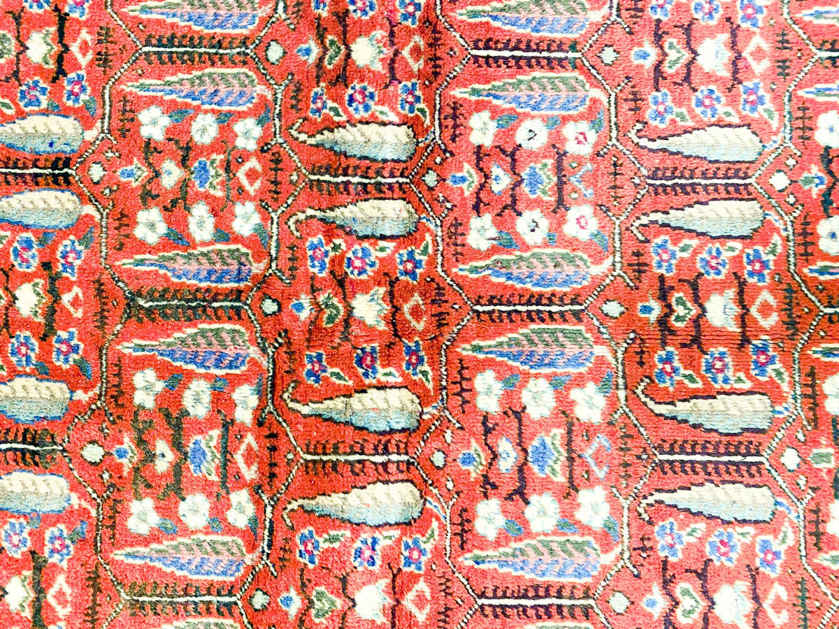 5x7 Rust and Ivory Turkish Traditional Rug