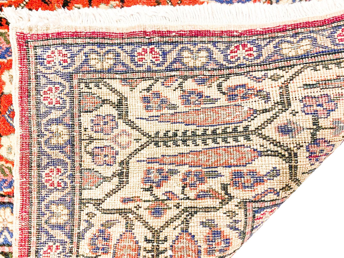 5x7 Rust and Ivory Turkish Traditional Rug