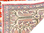 Vintage Handmade 5x7 Rust and Ivory Anatolian Turkish Tribal Distressed Area Rug