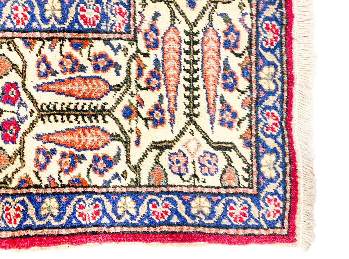 5x7 Rust and Ivory Turkish Traditional Rug