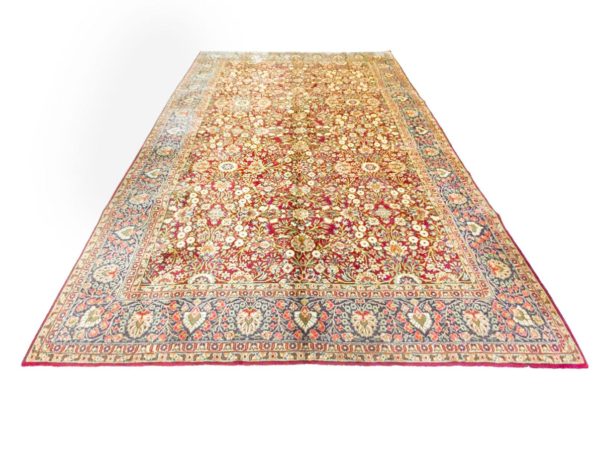 7x10 Red and Navy Turkish Tribal Rug
