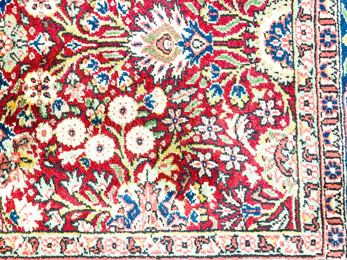 7x10 Red and Navy Turkish Tribal Rug