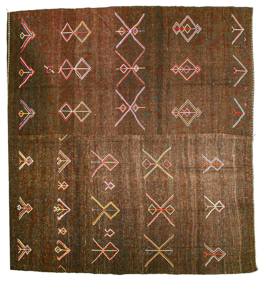11x12 Brown Turkish Tribal Rug