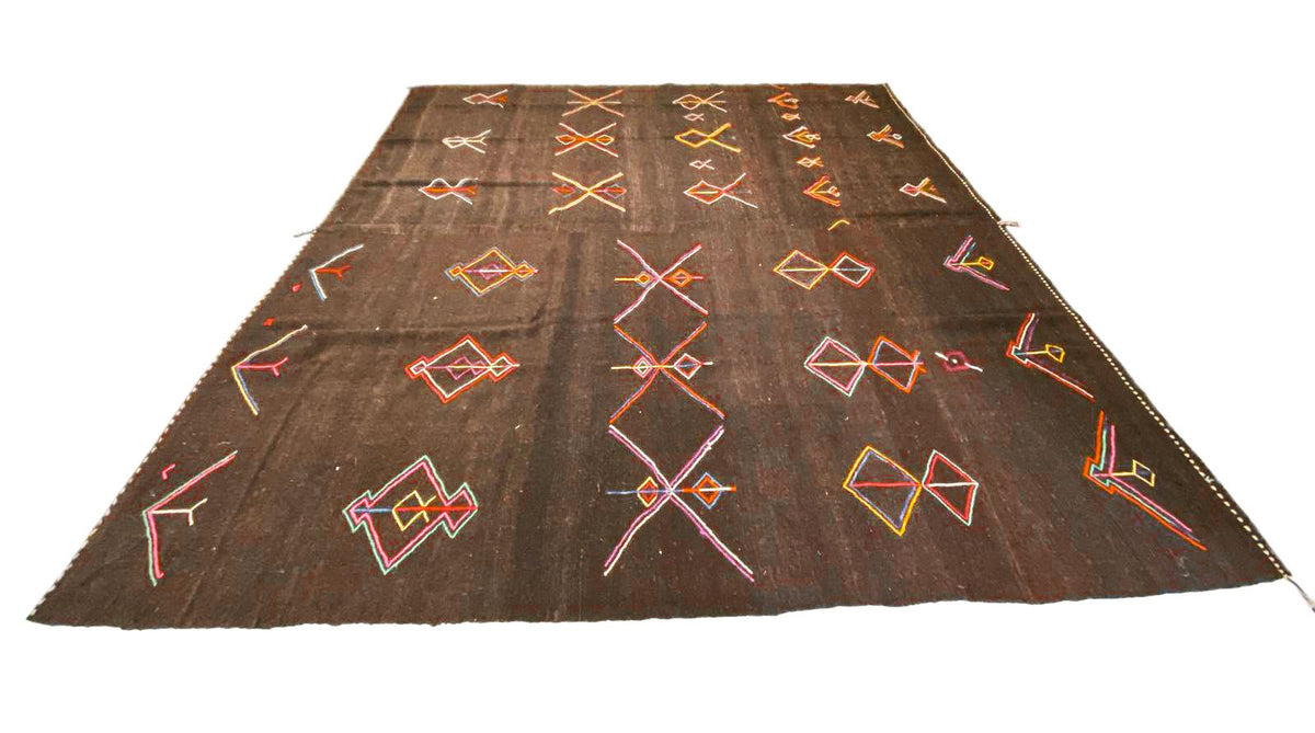 11x12 Brown Turkish Tribal Rug