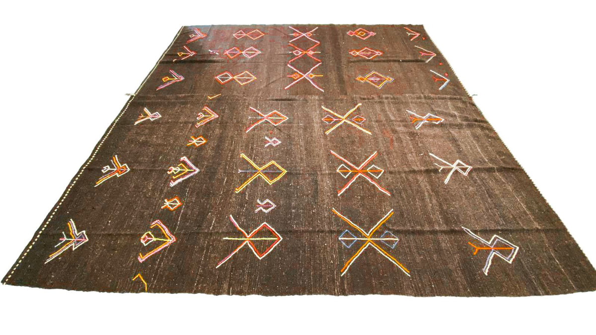 11x12 Brown Turkish Tribal Rug