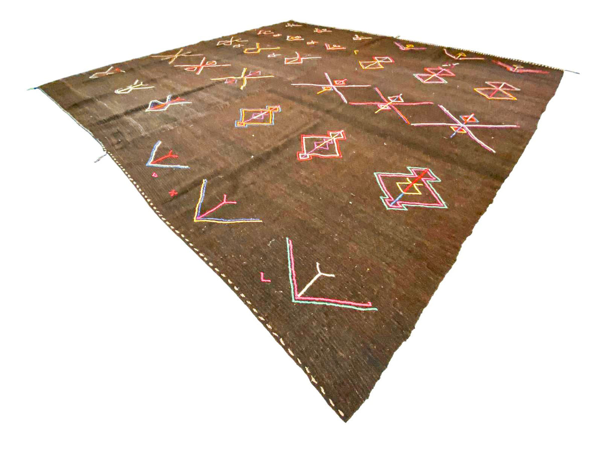 11x12 Brown Turkish Tribal Rug